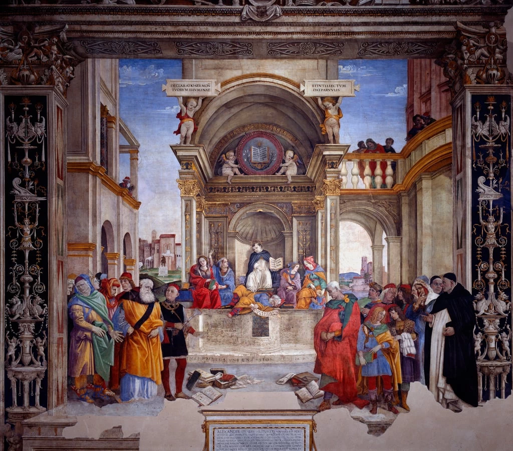 Filippo Lippi - Trionfo di San Tommaso d'Aquino sugli eretici, Santa Maria sopra Minerva, Roma